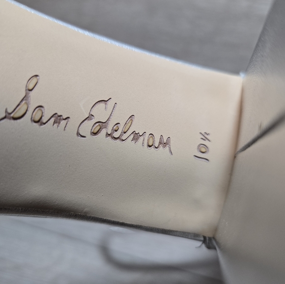 Sam Edelman Women's Block Heels Silver Size 10.5 New In Box - Picture 7 of 9